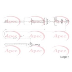 Control Cable Pull APEC CAB5031 for RENAULT MEGANE
