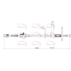 Control Cable Pull APEC CAB5033 for HYUNDAI i10 OE 415100X911
