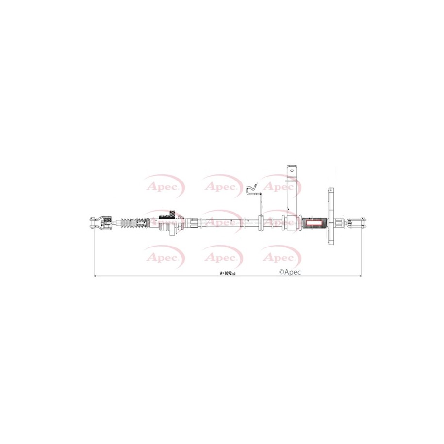 Control Cable Pull APEC CAB5033 for HYUNDAI i10 OE 415100X911