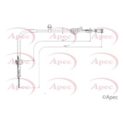 Control Cable Pull APEC CAB5034 for KIA RIO OE 0K31G41150D