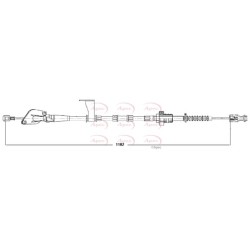 Control Cable Pull APEC CAB5035 for KIA PICANTO OE 4151007950