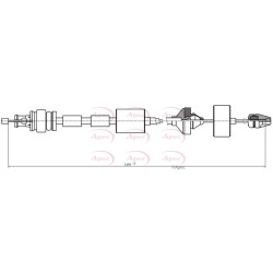 Control Cable Pull APEC CAB5036 for RENAULT KANGOO OE 7700417049