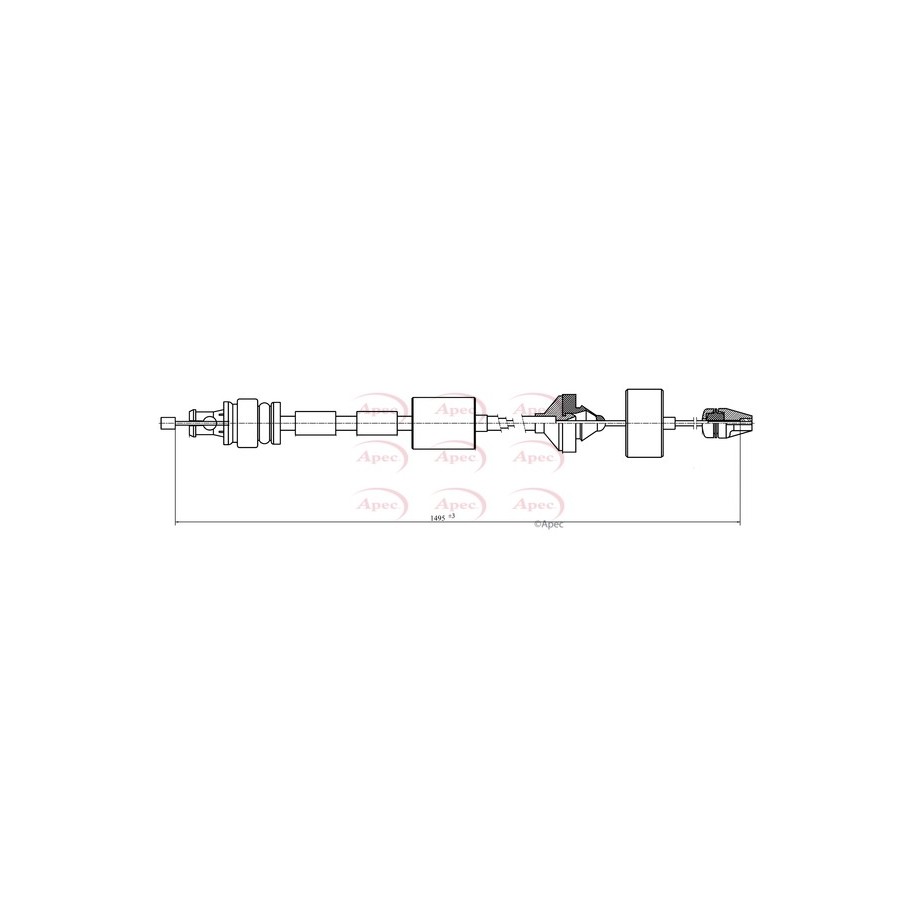 Control Cable Pull APEC CAB5036 for RENAULT KANGOO OE 7700417049