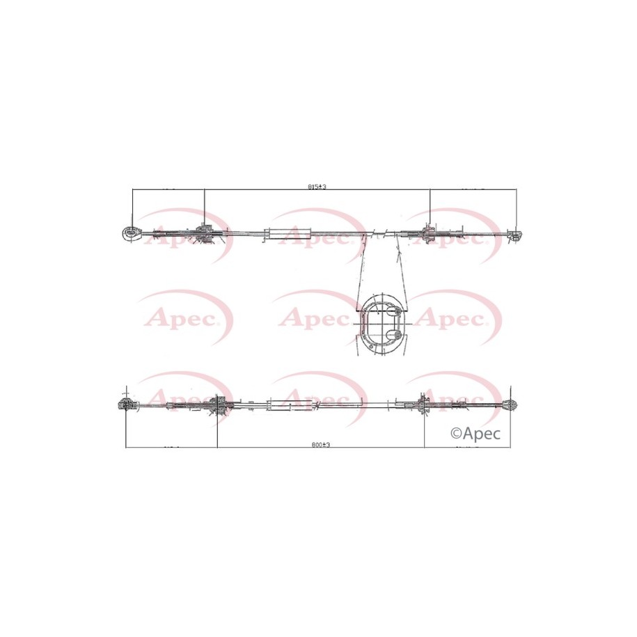 Cable Pull (mt) APEC CAB7016 for CITROEN C2