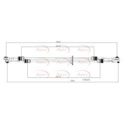 Cable Pull (mt) APEC CAB7023 for FORD TRANSIT OE 1749585