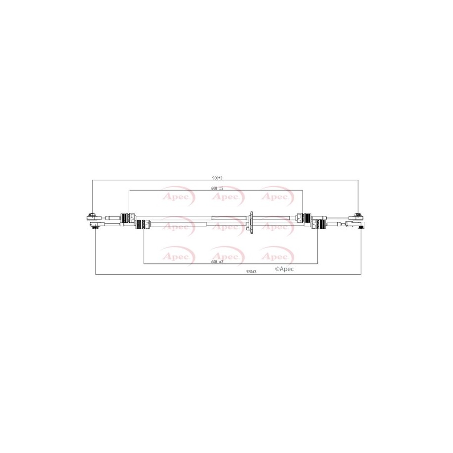 Cable Pull (mt) APEC CAB7023 for FORD TRANSIT OE 1749585