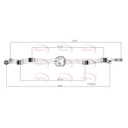 Cable Pull (mt) APEC CAB7024 for FORD TRANSIT OE 1693992