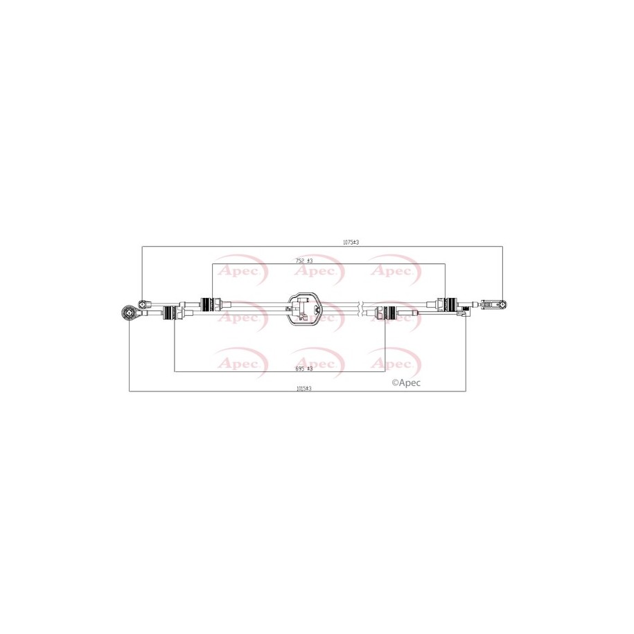 Cable Pull (mt) APEC CAB7024 for FORD TRANSIT OE 1693992