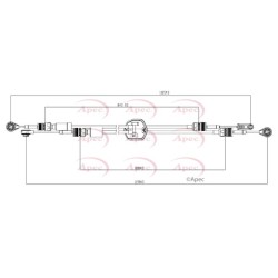 Cable Pull (mt) APEC CAB7025 for FORD TRANSIT OE 1753359
