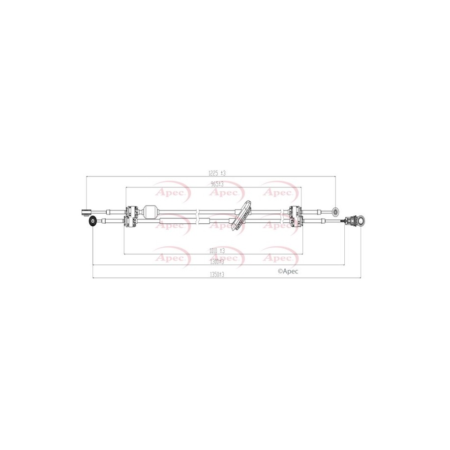 Cable Pull (mt) APEC CAB7026 for VAUXHALL