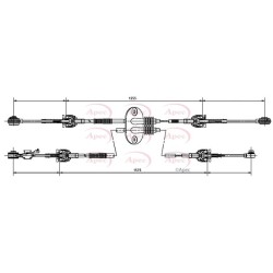 Cable Pull (mt) APEC CAB7027 for FORD FOCUS OE 1686380