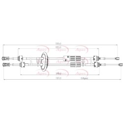 Cable Pull (mt) APEC CAB7031 for CITROEN