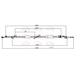 Cable Pull (mt) APEC CAB7033 for MERCEDES SPRINTER OE 9012601438