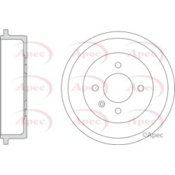 Brake Drum APEC DRM9216 for MG MG OE 10135569