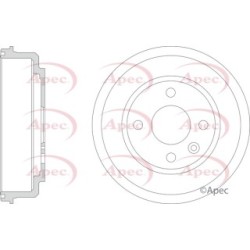 Brake Drum APEC DRM9225 for CHEVROLET AVEO OE 96853514