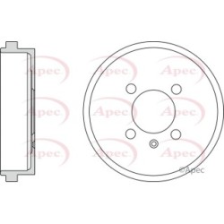 Brake Drum APEC DRM9932 for AUDI