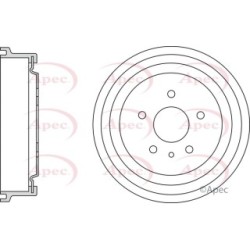 Brake Drum APEC DRM9939 for VAUXHALL OE 568060