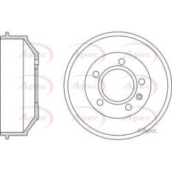Brake Drum APEC DRM9967 for LDV MAXUS OE 545120006