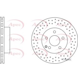 Brake Disc APEC DSK2808 for MERCEDES C-CLASS