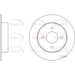 Brake Disc APEC DSK299 for NISSAN MICRA OE 432065F001