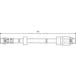 Brake Hose Pipe APEC HOS3752 for AUDI