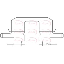 Brake Disc Pad Accessory Kit APEC KIT1127 for SUBARU