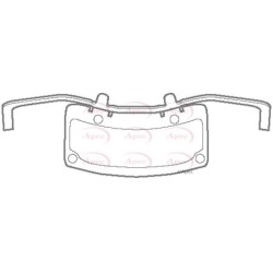 Brake Disc Pad Accessory Kit APEC KIT1129 for AUDI