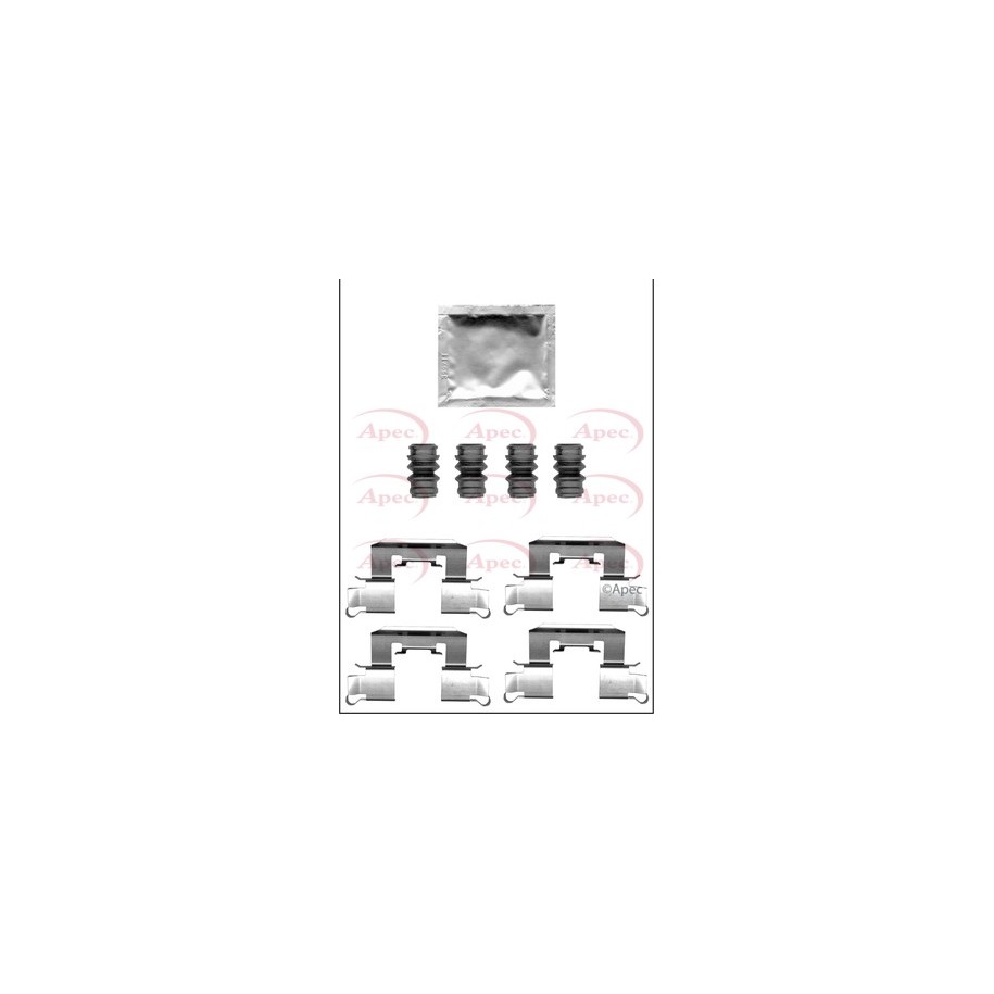 Brake Disc Pad Accessory Kit APEC KIT1433 for MAZDA 2
