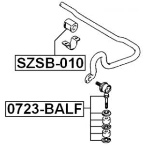 Link Coupling Rod Stabiliser Bar - FEBEST 0723BALF