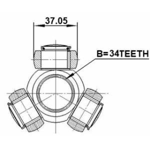 Spider Assembly Drive Shaft - FEBEST 1016CAP