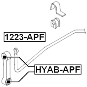 Link Coupling Rod Stabiliser Bar - FEBEST 1223APF