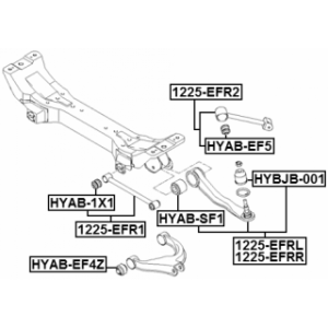 Control Trailing Arm Wheel Suspension - FEBEST 1225EFRL