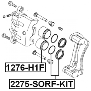 Piston Brake Caliper - FEBEST 1276H1F