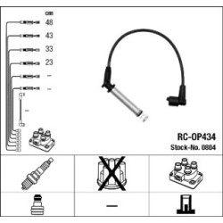 Ignition Cable Kit NGK 0804 for VAUXHALL OE 1612597