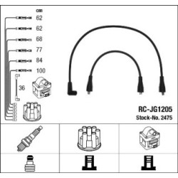 Ignition Cable Kit NGK 2475 for JAGUAR XJ