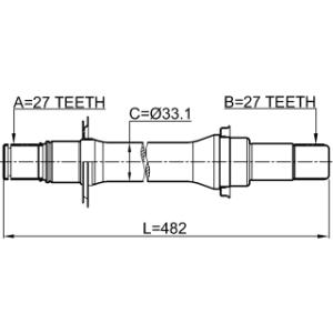 Drive Shaft - FEBEST 1412ACT2WDRH