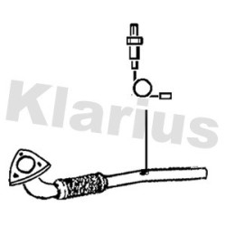 Dpf Pressure Sensor Pipe KLARIUS 302148 for VAUXHALL CORSA OE 13253519