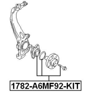 Wheel Hub - FEBEST 1782A6MF92KIT