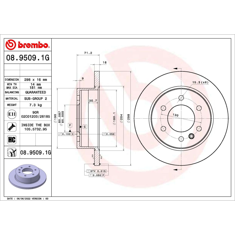 Brake Disc Kit BREMBO KT10028 for MERCEDES SPRINTER