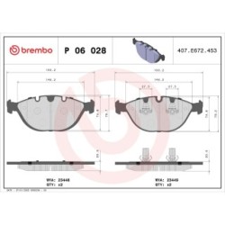 Brake Pad Set BREMBO P06028 for BMW X5