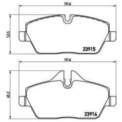 Brake Pad Set BREMBO P06034X for BMW