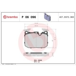 Brake Pad Set BREMBO P06096 for BMW