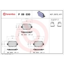 Brake Pad Set BREMBO P09030 for TESLA MODEL 3