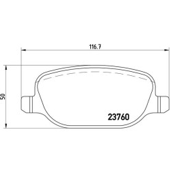 Brake Pad Set BREMBO P23109 for ALFA ROMEO