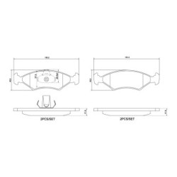 Brake Pad Set BREMBO P24043 for FORD
