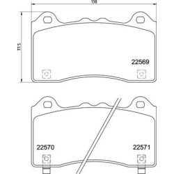 Brake Pad Set BREMBO P24202 for FORD FOCUS