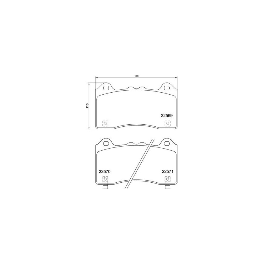 Brake Pad Set BREMBO P24202 for FORD FOCUS