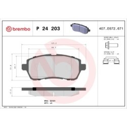 Brake Pad Set BREMBO P24203 for FORD KA+