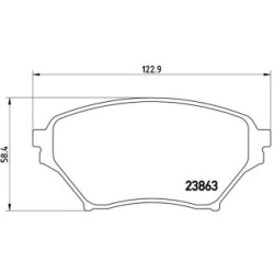 Brake Pad Set BREMBO P49029 for EUNOS