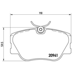 Brake Pad Set BREMBO P50008 for MERCEDES 124